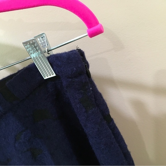 Lord&Taylor 424 Fifth Skirt A-line Evening Blue Textured Wool Blend New Size 10 - Picture 6 of 7